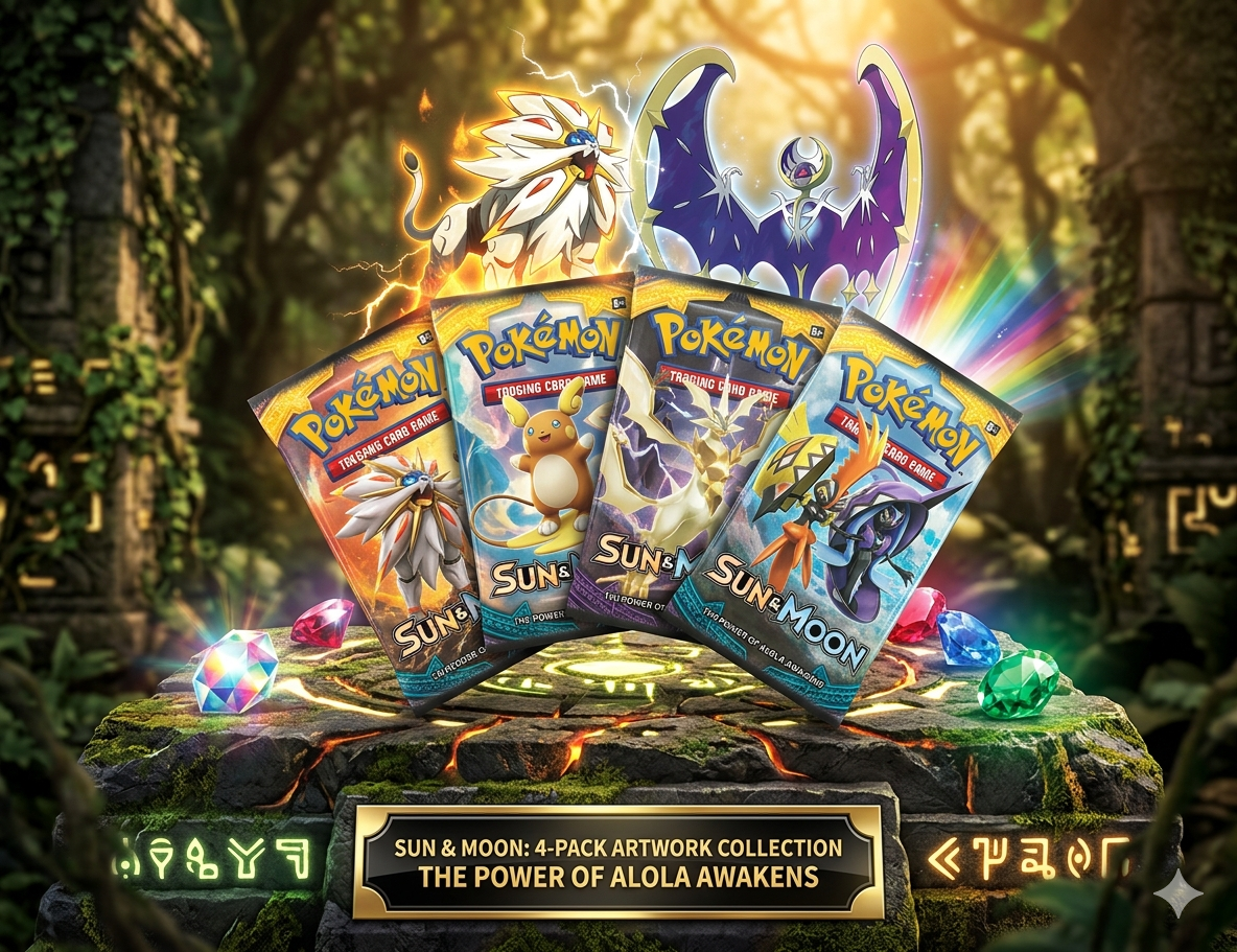 Pokémon Ultimate Booster Packs – Legendary 4 Packs of 10 Cards