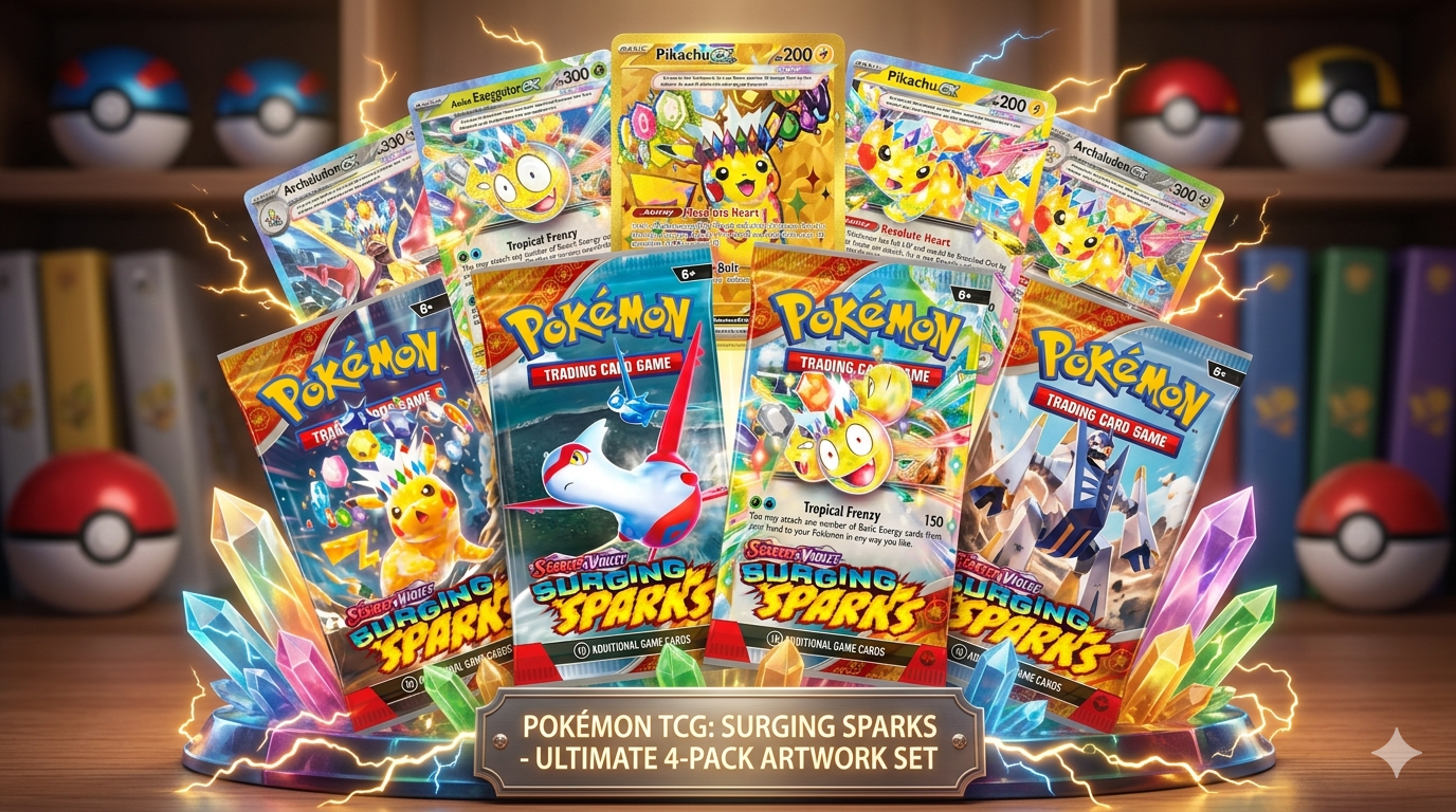 Pokémon Ultimate Booster Packs – Legendary 4 Packs of 10 Cards