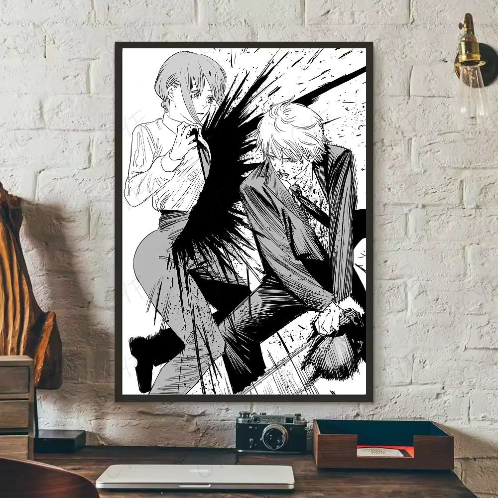 Classic Chainsaw Man: Poster High Quality Print Waterproof Wall Art Sticker For Bar Living Room Decor