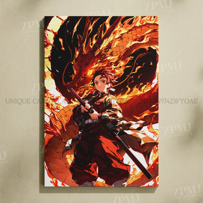 Demon Slayer: Kimetsu No Yaiba Home Decor Hd Prints Poster Pictures Wall Artwork No Framed Canvas Painting For Living Room