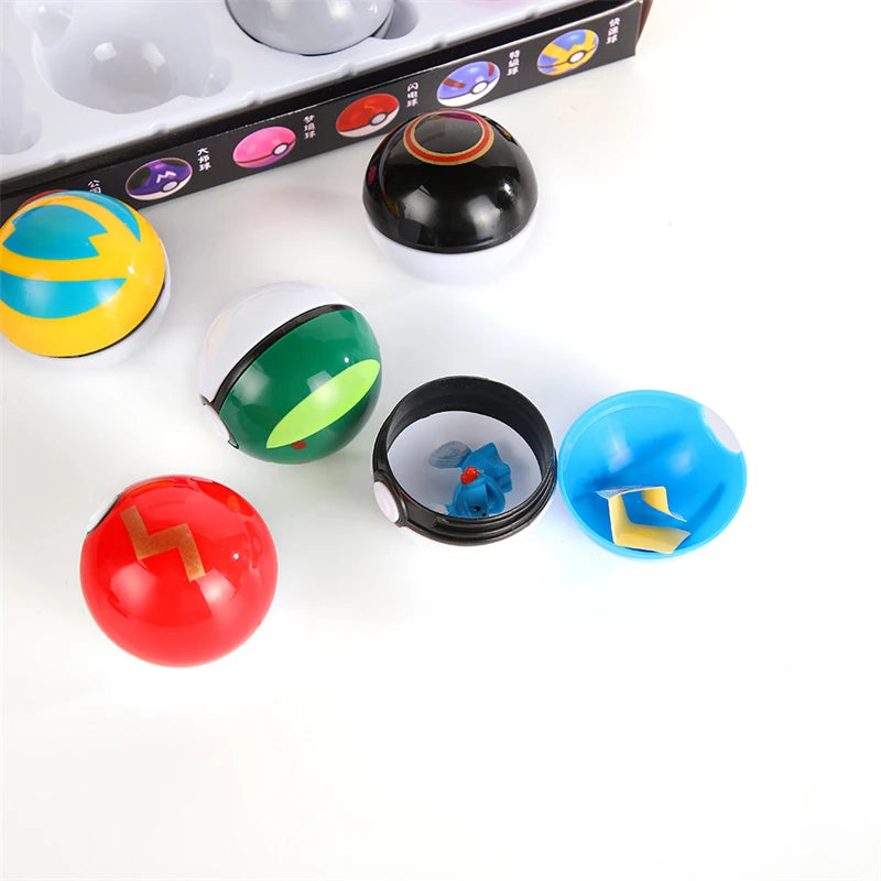 Pokemon: Pokeball 12Pcs/Set Pokemon Poke Ball Figure Toys Anime Pikachu Pocket Monster Pet Elf PVC Figurine Action Collection Model