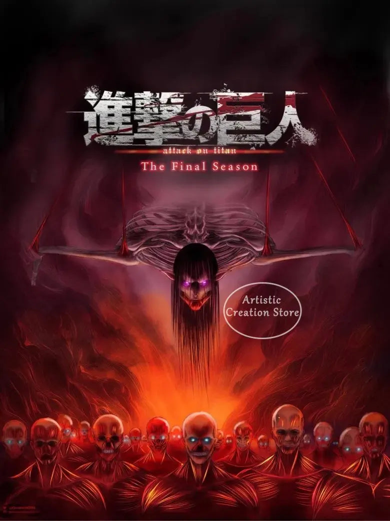 ⚡ Attack on Titan Anime Wall Poster | AOT Canvas Art for Gaming Room & Home Decor