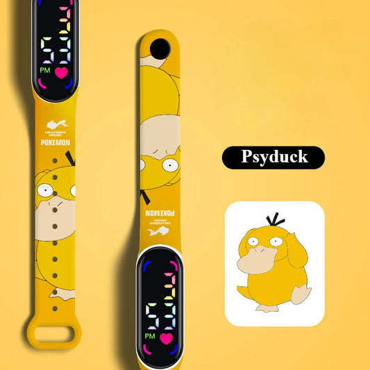 Pokemon Watch: Pikachu Gengar, LED Digital Waterproof Watch for Kids, Electronic Wristwatch Boys Girls Birthday Gift