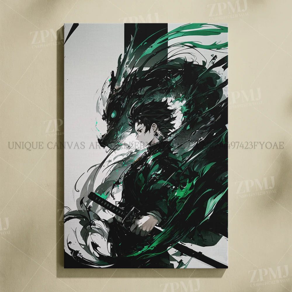 Demon Slayer: Kimetsu No Yaiba Home Decor Hd Prints Poster Pictures Wall Artwork No Framed Canvas Painting For Living Room
