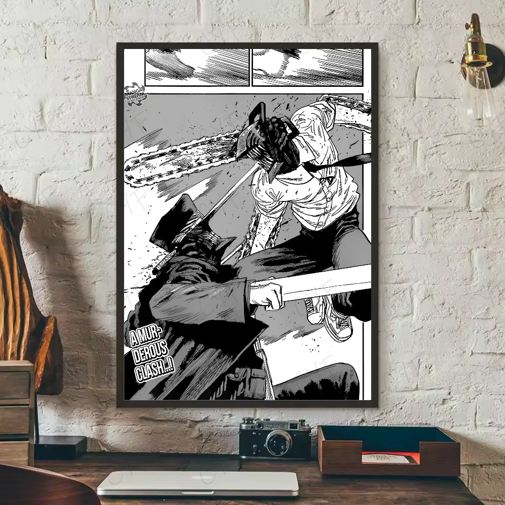 Classic Chainsaw Man: Poster High Quality Print Waterproof Wall Art Sticker For Bar Living Room Decor