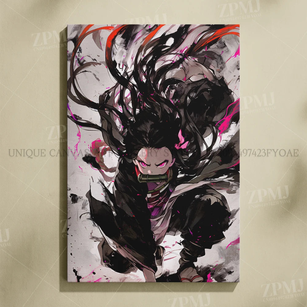 Demon Slayer: Kimetsu No Yaiba Home Decor Hd Prints Poster Pictures Wall Artwork No Framed Canvas Painting For Living Room