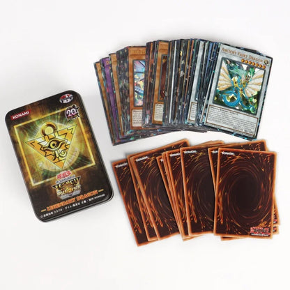 Yu-Gi-Oh: 66-148PCS Yugioh Cards with Tin Box Yu Gi Oh Card English Holographic Golden Letter Duel Links Game Card Blue Eyes Exodia