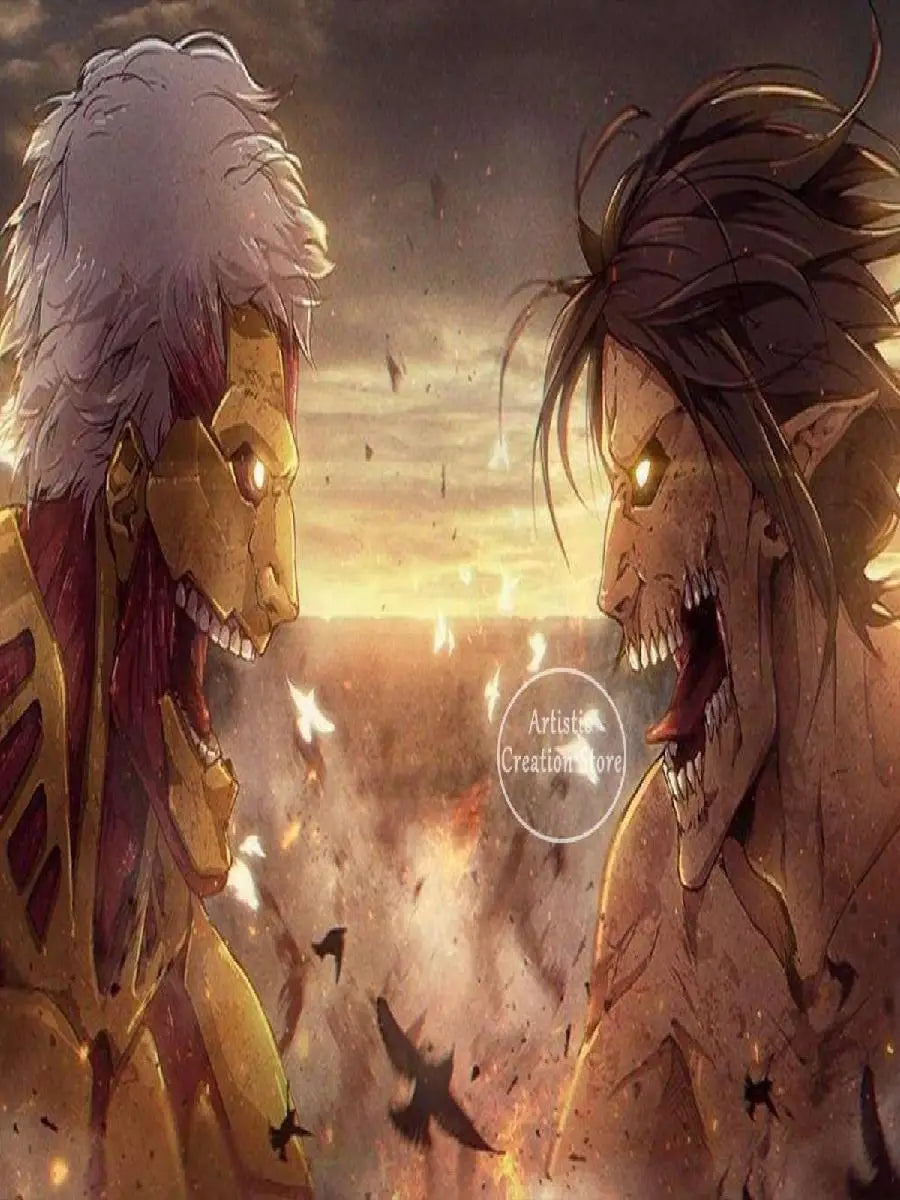 ⚡ Attack on Titan Anime Wall Poster | AOT Canvas Art for Gaming Room & Home Decor