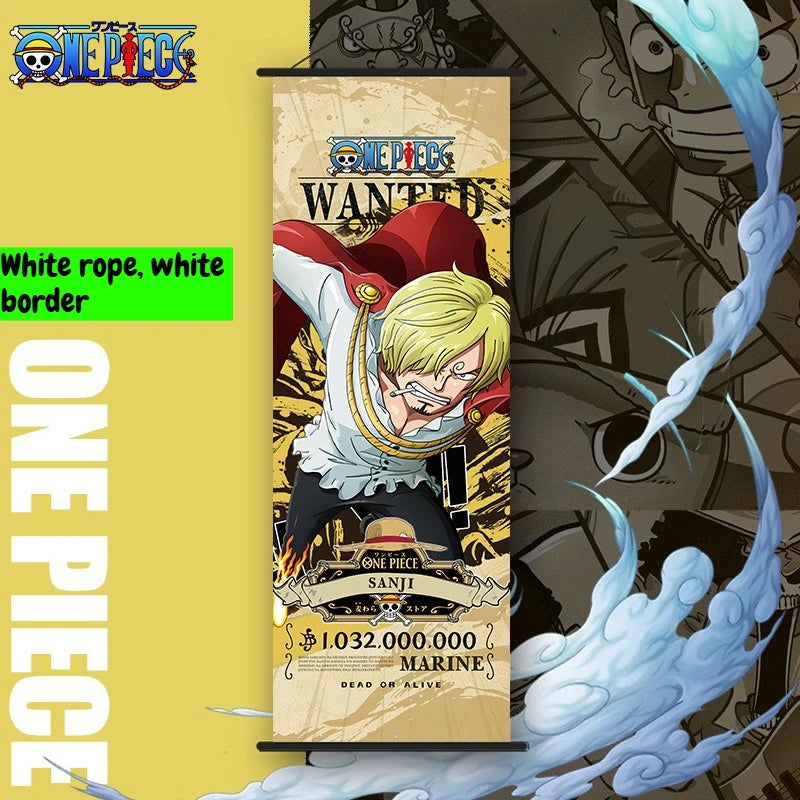 NEW One Piece: Long Wall Scroll Cartoon Monkey D. Luffy Scroll Poster