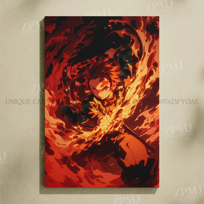 Demon Slayer: Kimetsu No Yaiba Home Decor Hd Prints Poster Pictures Wall Artwork No Framed Canvas Painting For Living Room