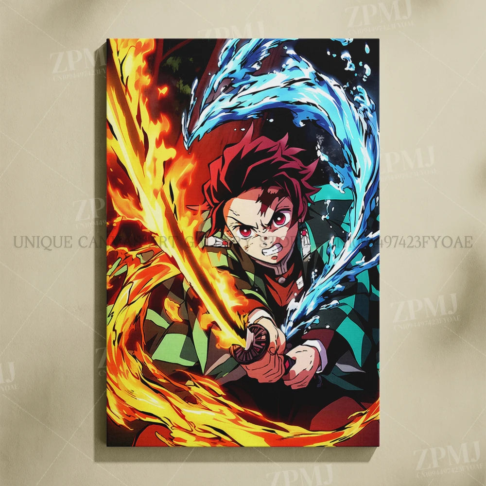 Demon Slayer: Kimetsu No Yaiba Home Decor Hd Prints Poster Pictures Wall Artwork No Framed Canvas Painting For Living Room
