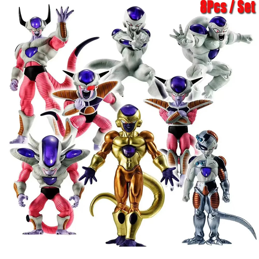 Hot! 8pcs Dragon Ball Z Frieza Anime Figures Figurine Pvc Statue Model Collection Decoration