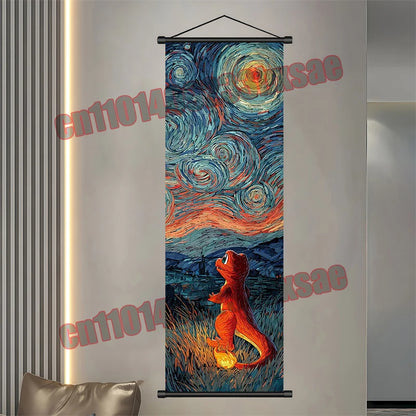 Pokemon: Poster, Anime Wall Artwork, Gengar Eevee Pikachu Images, Scroll Paintings, Retro Artist Home Living Room Decor