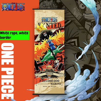 NEW One Piece: Long Wall Scroll Cartoon Monkey D. Luffy Scroll Poster