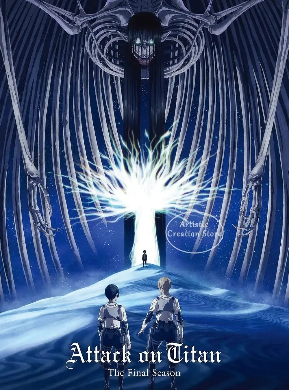 ⚡ Attack on Titan Anime Wall Poster | AOT Canvas Art for Gaming Room & Home Decor