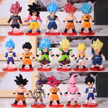 Dragon Ball Z: 16/21 Pcs Anime Figure Son Gohan Vegeta Broly Piccolo Majin Buu Set Action Figurine Model