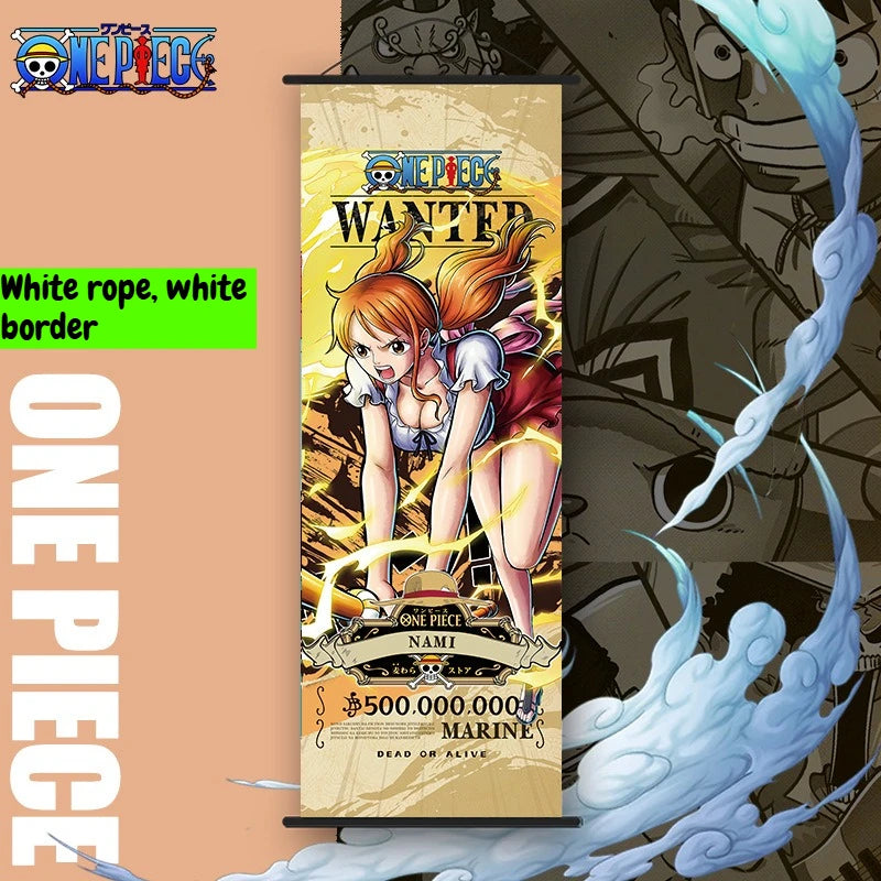 NEW One Piece: Long Wall Scroll Cartoon Monkey D. Luffy Scroll Poster