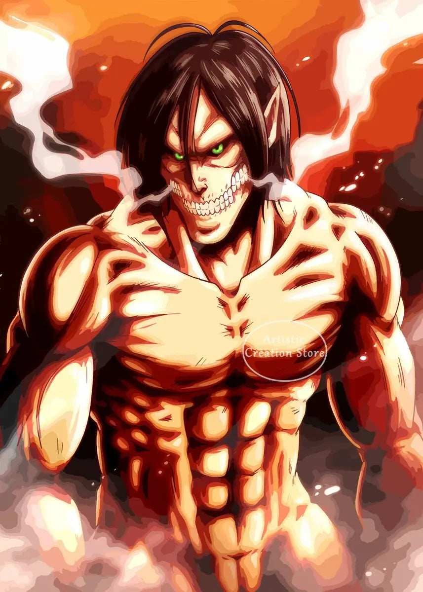 ⚡ Attack on Titan Anime Wall Poster | AOT Canvas Art for Gaming Room & Home Decor