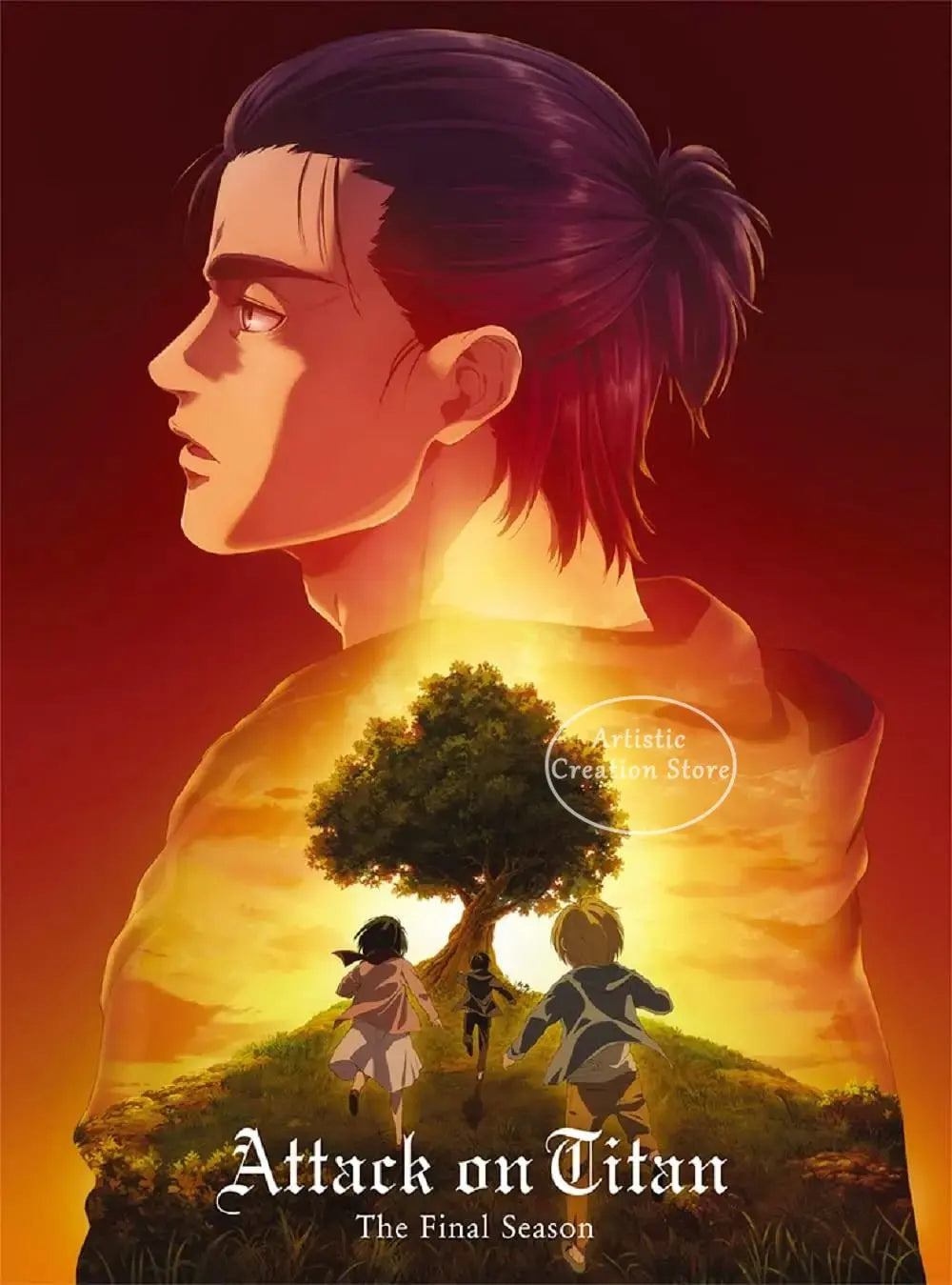 ⚡ Attack on Titan Anime Wall Poster | AOT Canvas Art for Gaming Room & Home Decor