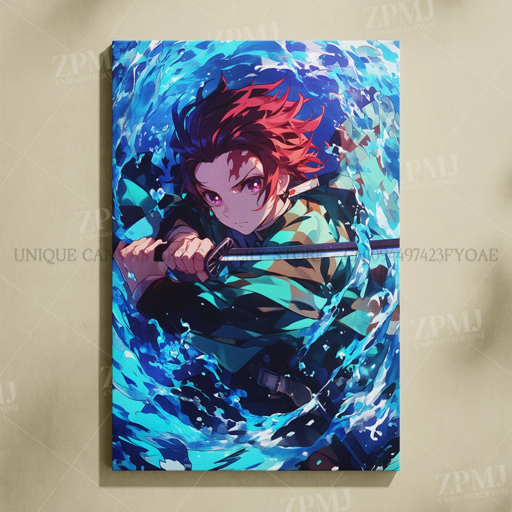 Demon Slayer: Kimetsu No Yaiba Home Decor Hd Prints Poster Pictures Wall Artwork No Framed Canvas Painting For Living Room