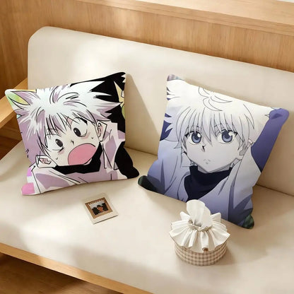 Epic H-HUNTERxHUNTERS Cushion Cover 4Pcs Soft Plush Throw Pillow Covers 40x40 45x45 for Sofa Bedroom